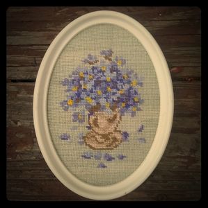 Framed flower Cross Stitch